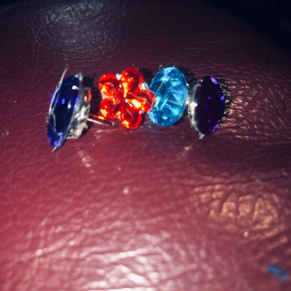 Rhinestone thumb tacks set of 4